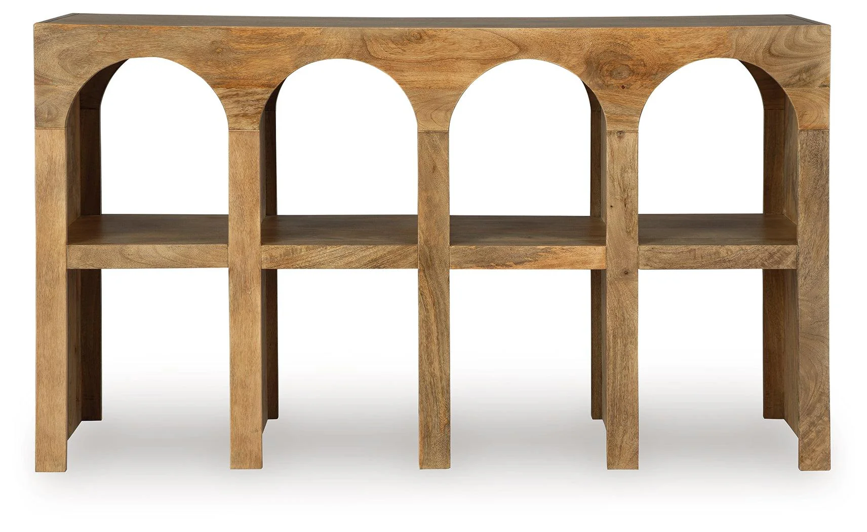 Luzmanacy Natural Brown Console Sofa Table - Image 3