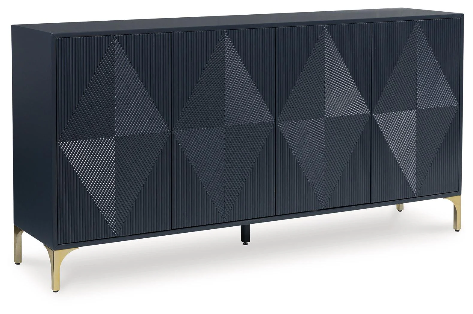 Loirwick Dark Blue Accent Cabinet - Image 2