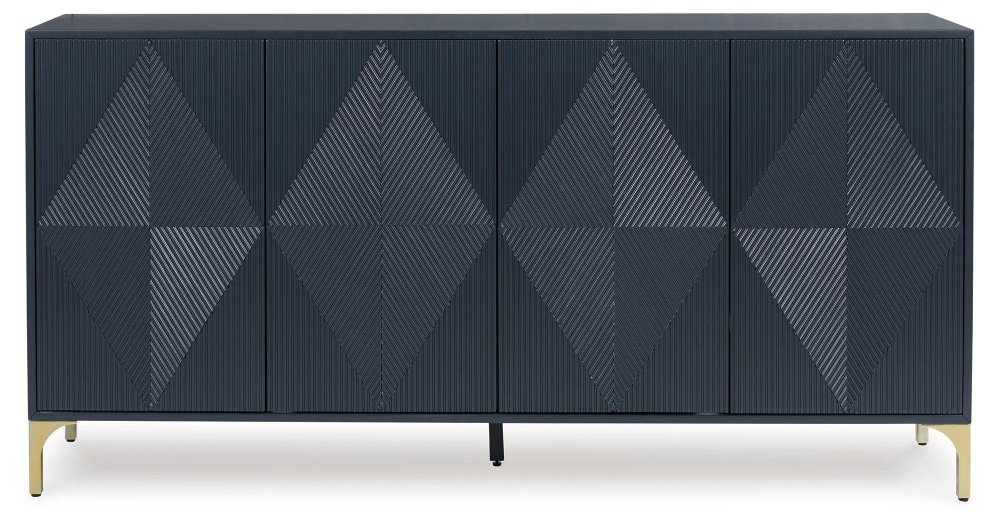 Loirwick Dark Blue Accent Cabinet - Image 3