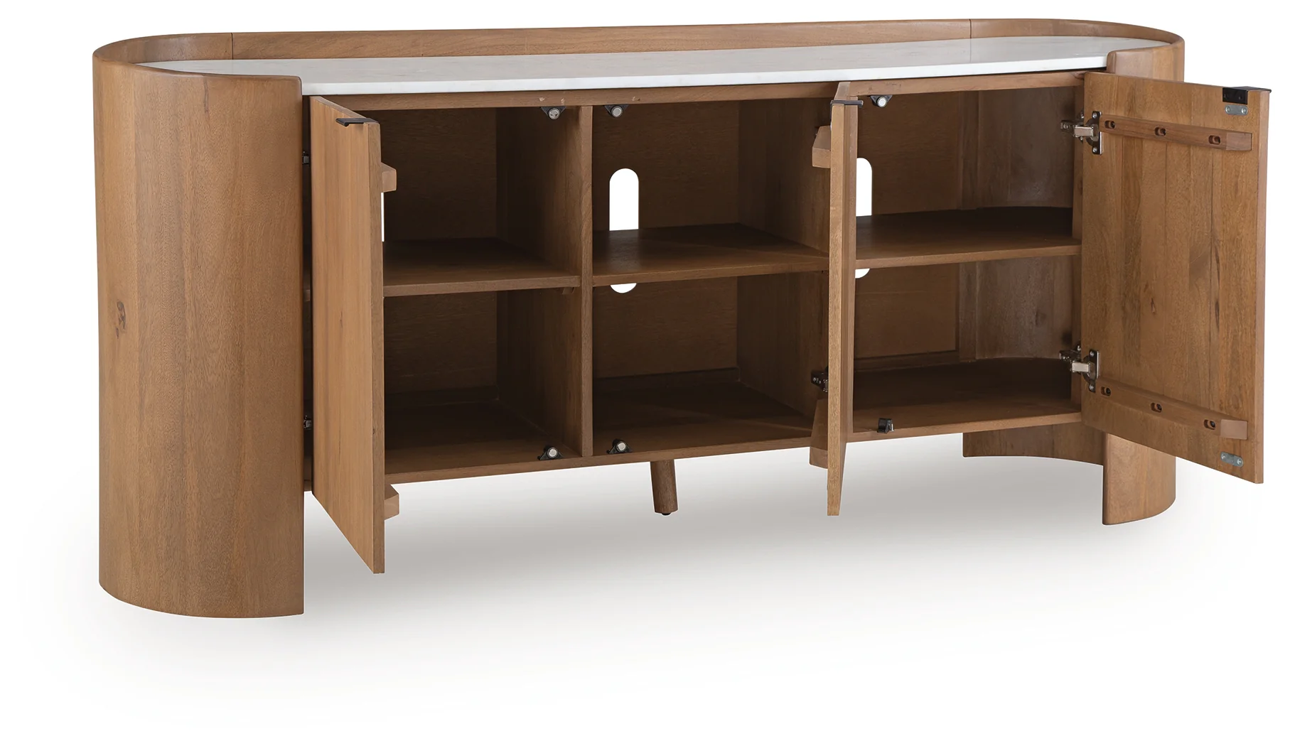 Fitzroy Brown/White Accent Cabinet - Image 3