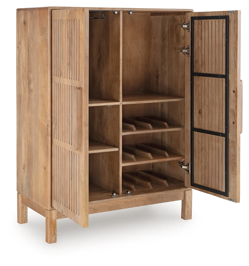 Pellamour Natural Brown Bar Cabinet - Image 3