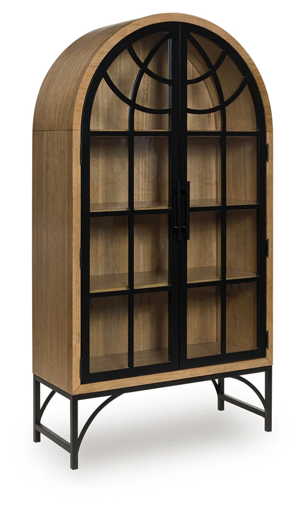 Gwenwich Natural/Black Accent Cabinet - Image 2