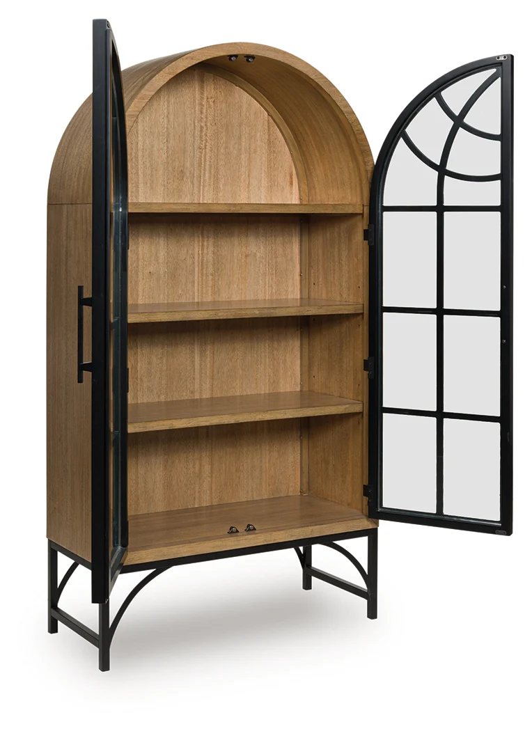 Gwenwich Natural/Black Accent Cabinet - Image 3