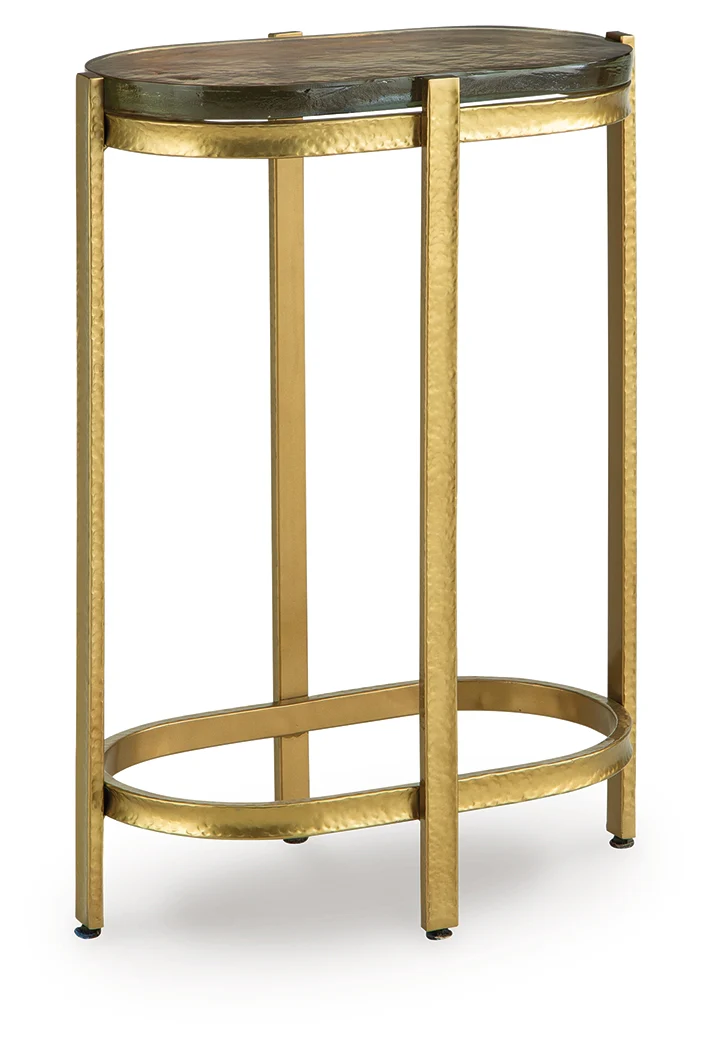Porterville Gold Finish Accent Table - Image 2