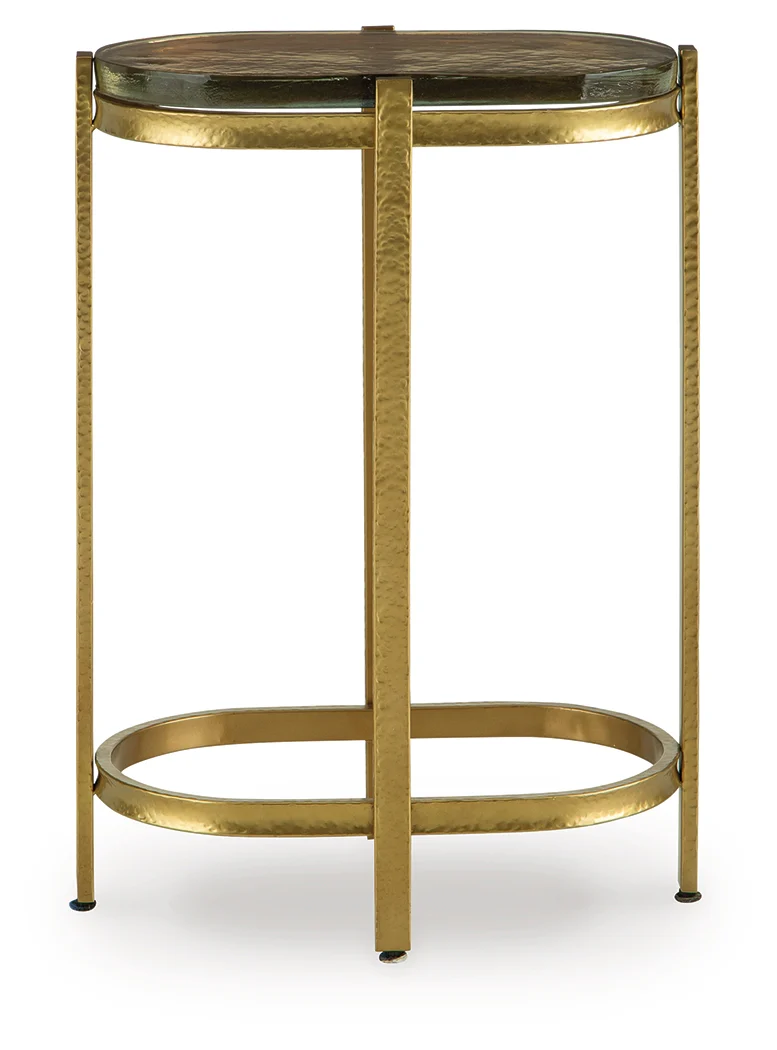 Porterville Gold Finish Accent Table - Image 3