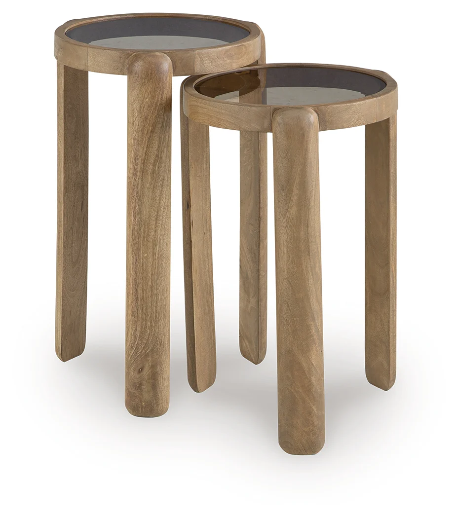 Jossor Light Brown Accent Table (Set of 2) - Image 3