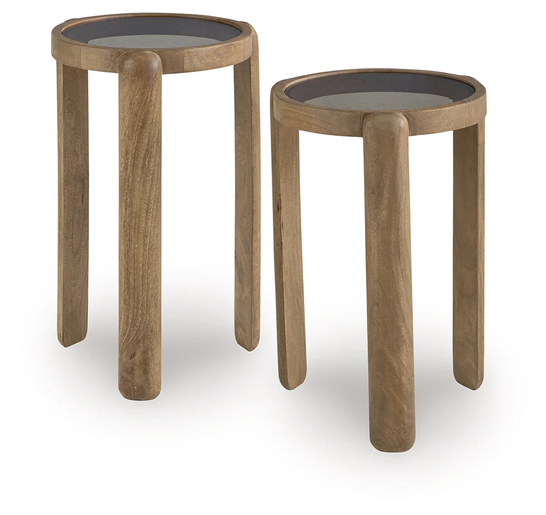 Jossor Light Brown Accent Table (Set of 2) - Image 2
