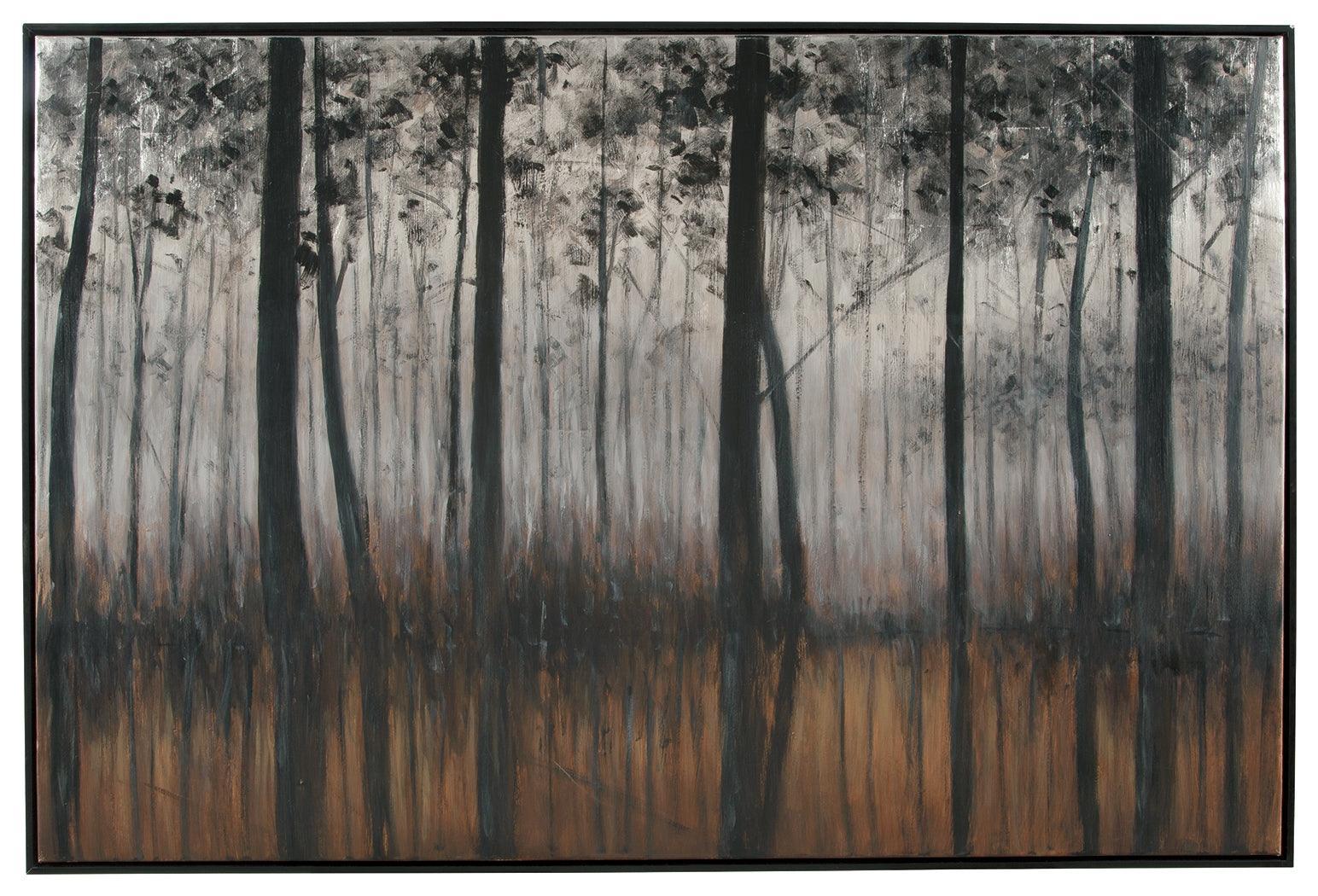 Philyra Black Orange Silver Wall Art - Image 3
