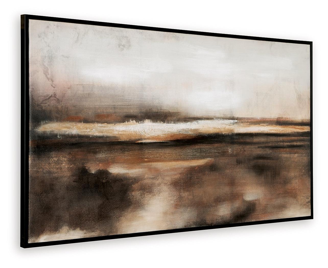 Drewland Black Brown Orange Wall Art - Image 2