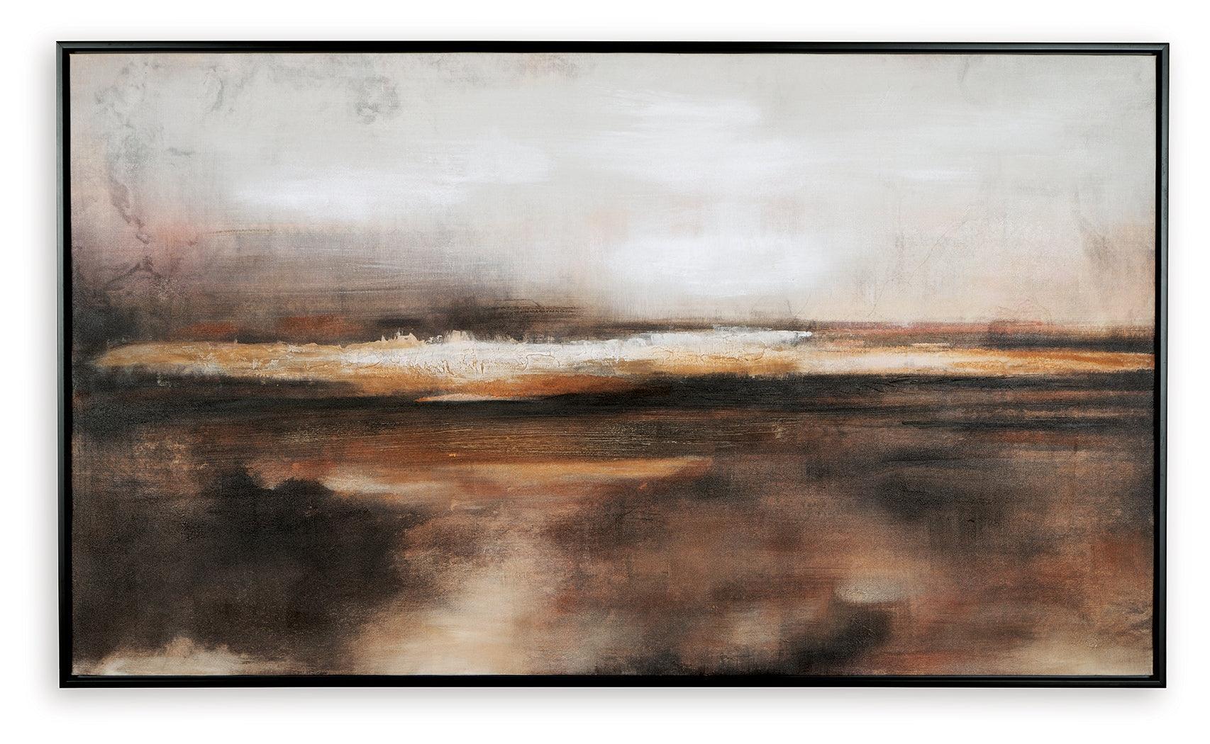 Drewland Black Brown Orange Wall Art - Image 3