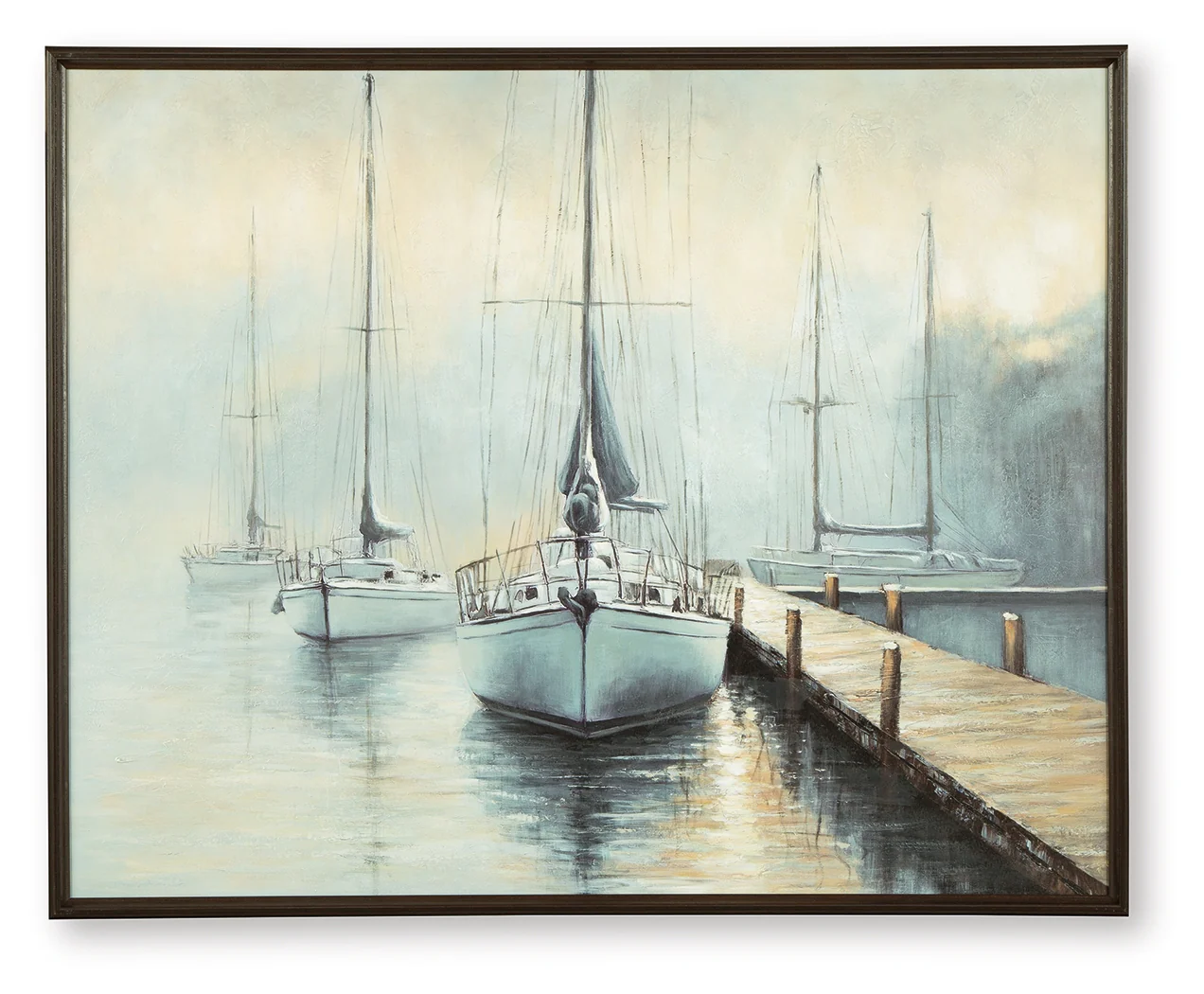 Worthney Blue/White/Brown Wall Art - Image 2