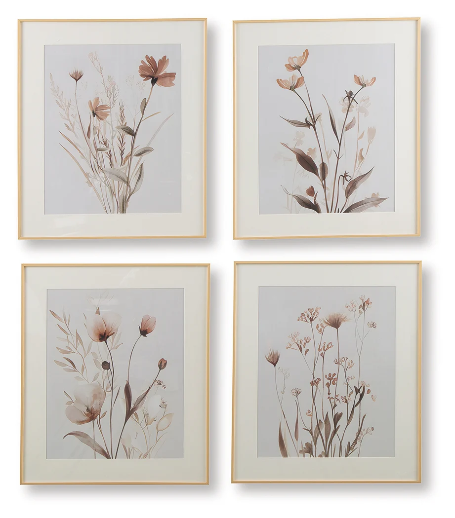 Chettings Beige/Gray/Blush Wall Art (Set of 4) - Image 2