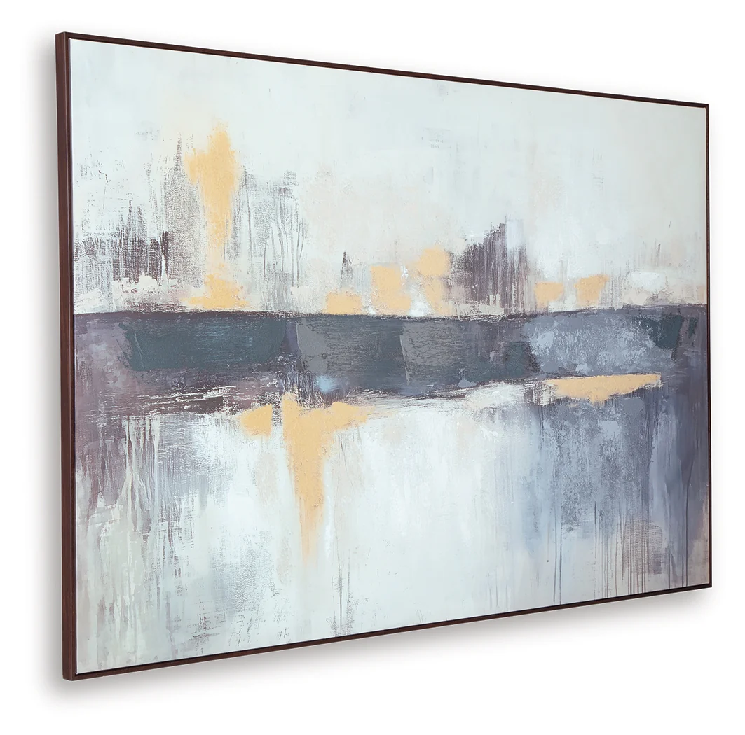 Gatesford Blue/White/Tan Wall Art - Image 3