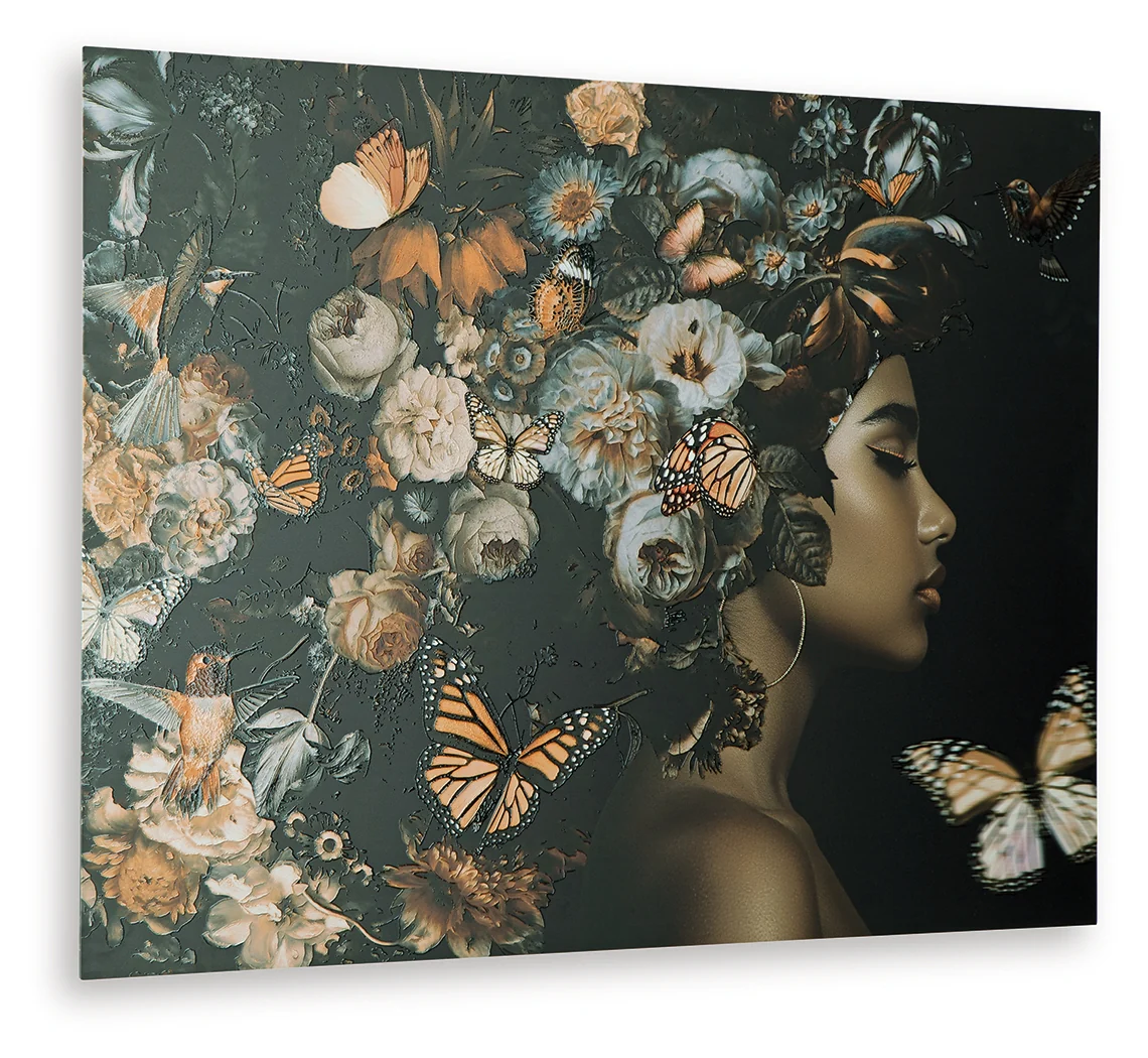 Valfer Orange/Black/White Wall Art - Image 3