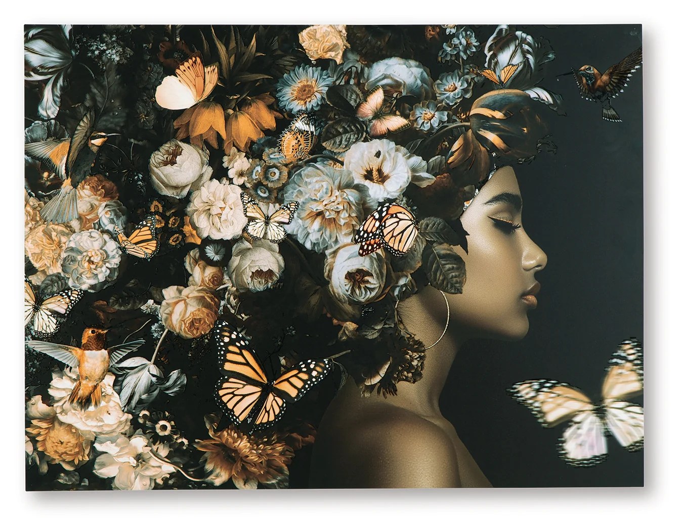 Valfer Orange/Black/White Wall Art - Image 2