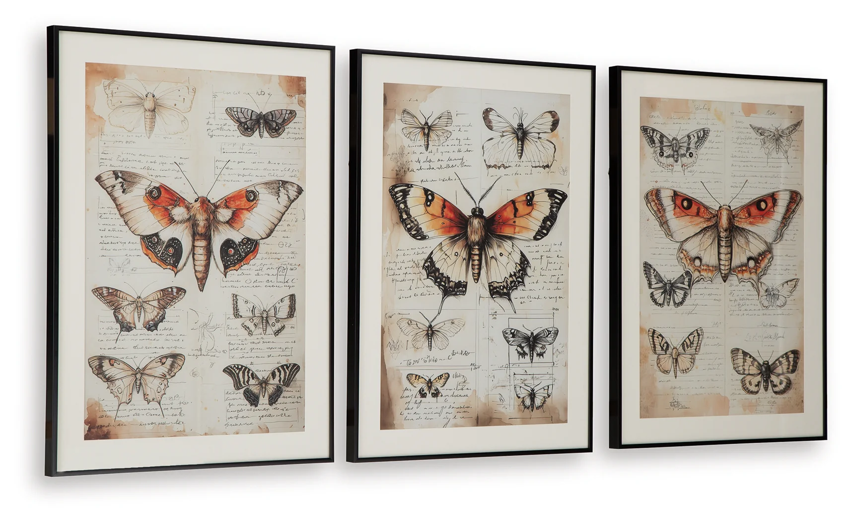 Jossletts Orange/Black/Ivory Wall Art (Set of 3) - Image 3