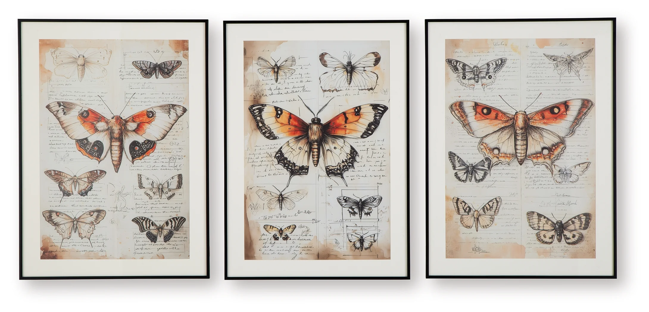 Jossletts Orange/Black/Ivory Wall Art (Set of 3) - Image 2