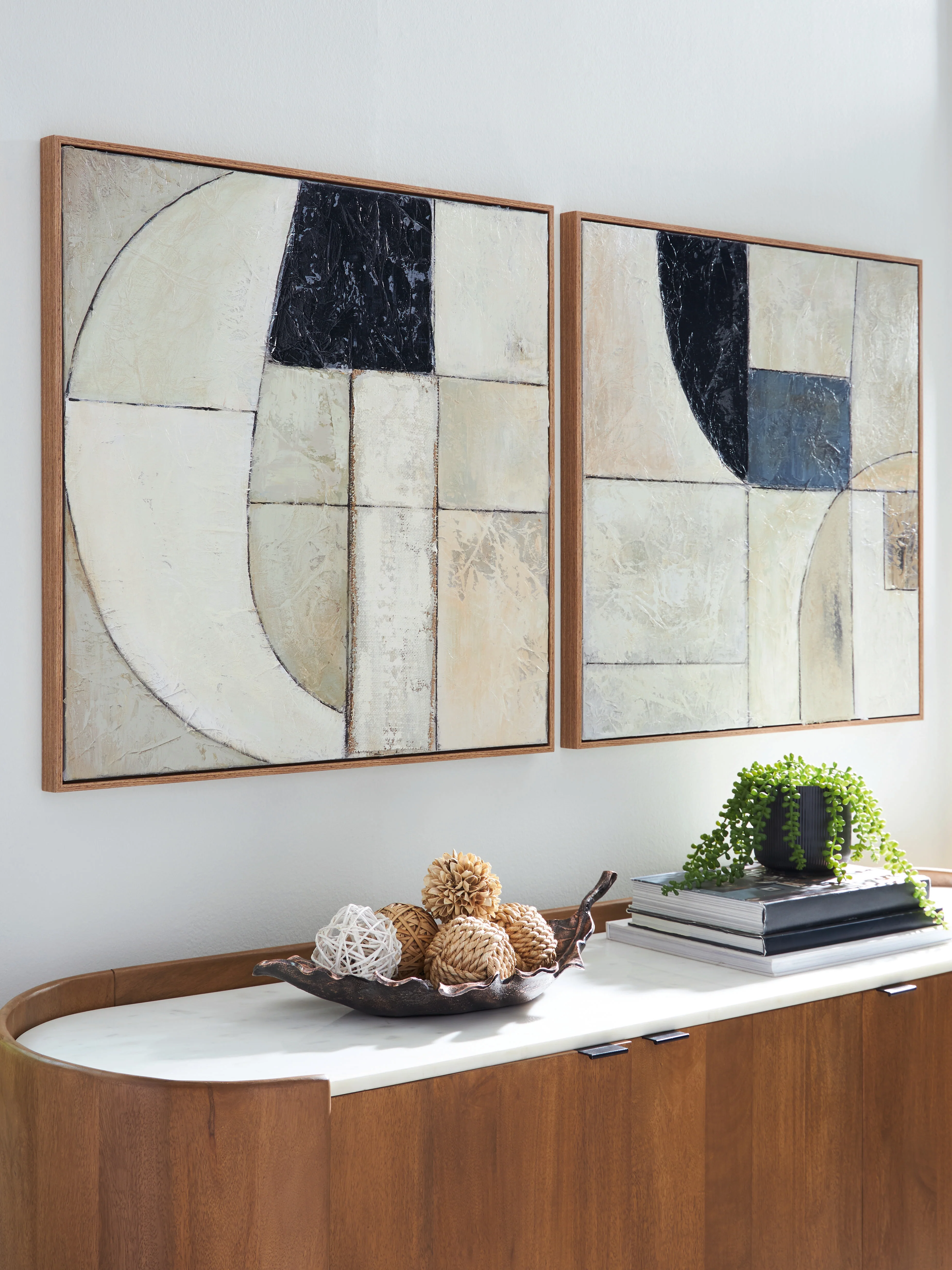 Bexlen Tan/Taupe/Black Wall Art (Set of 2) - Image 3