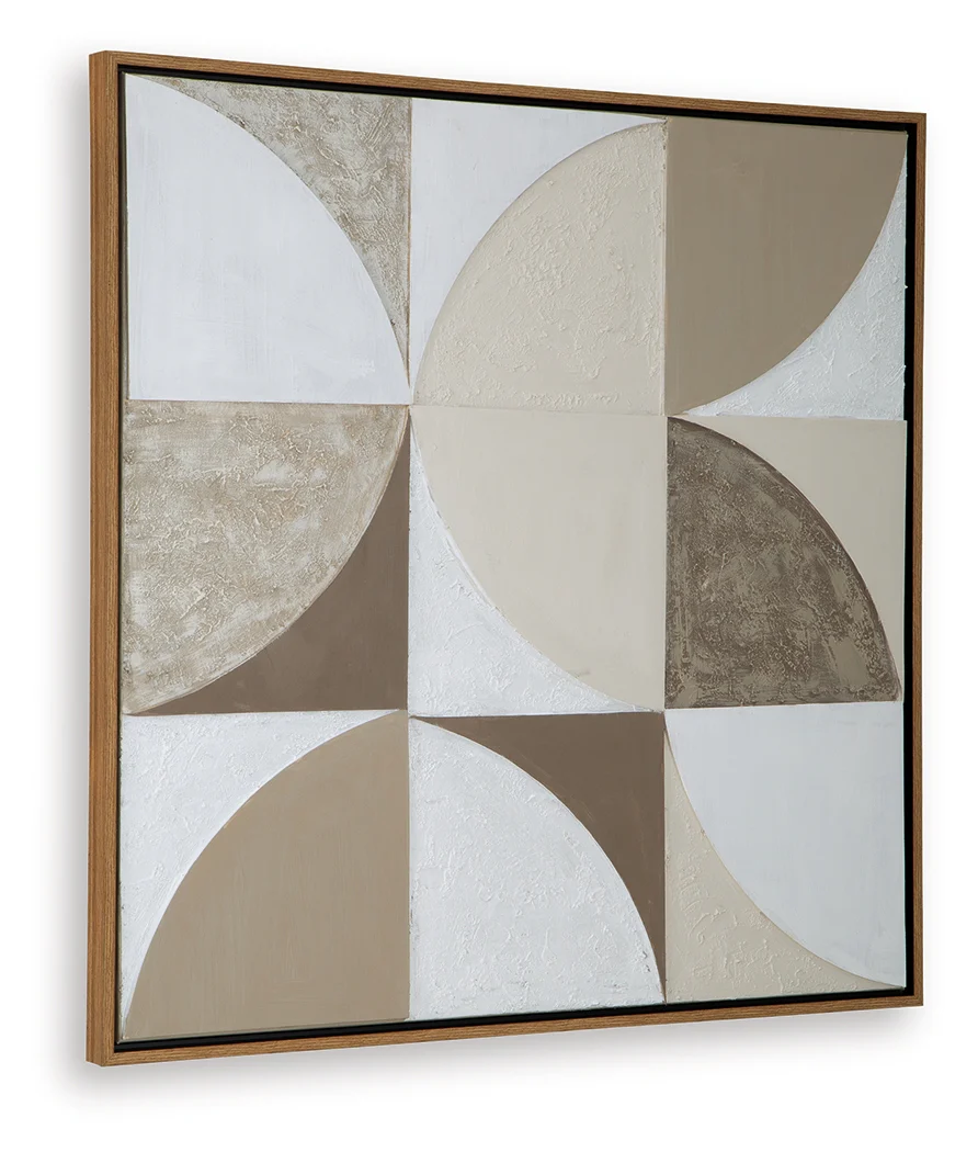 Harelman Tan/Taupe/White Wall Art - Image 3
