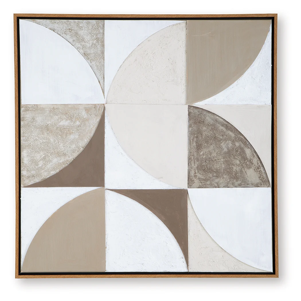 Harelman Tan/Taupe/White Wall Art - Image 2