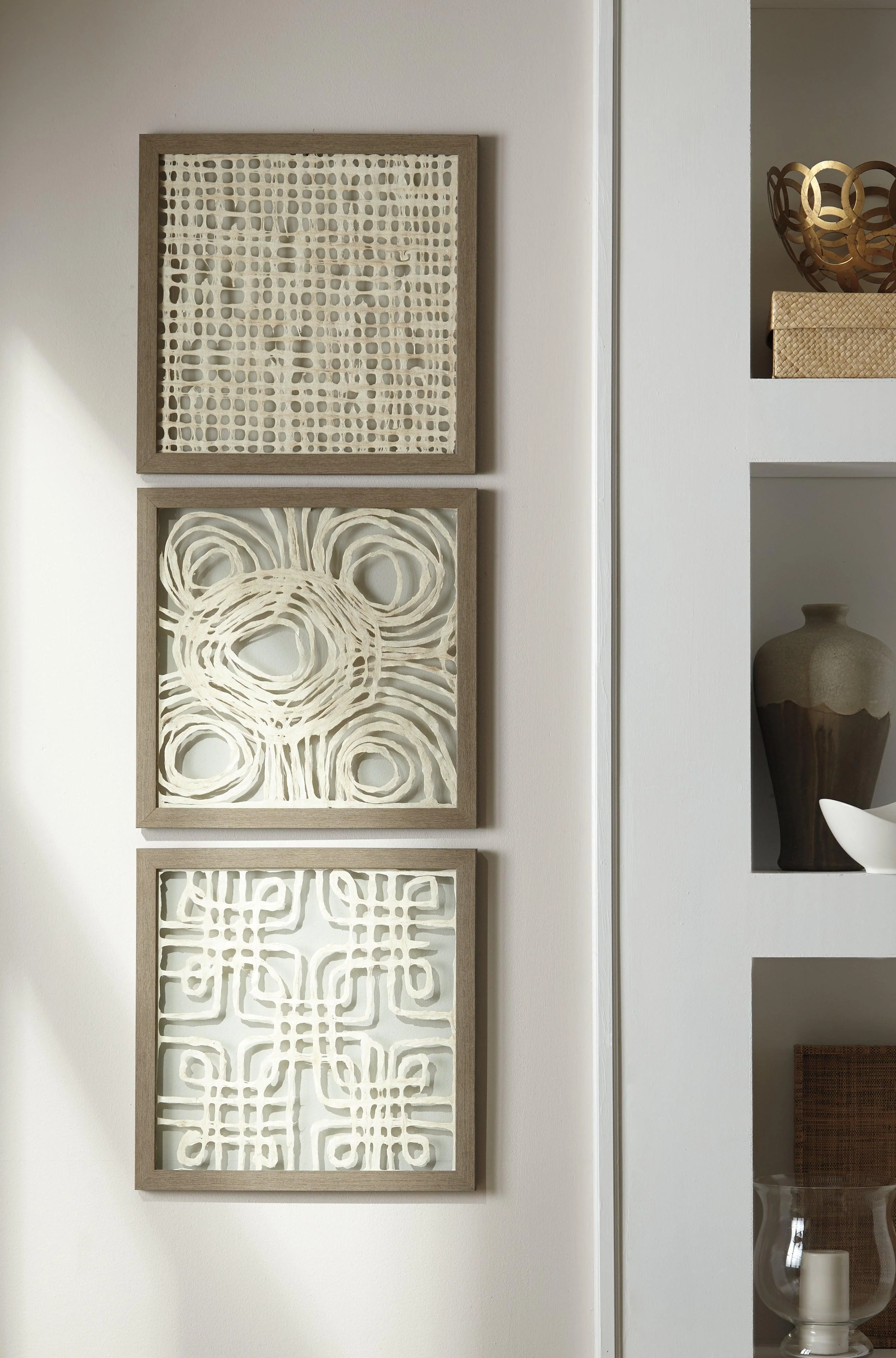Odella Cream Taupe Wall Decor (Set of 3) - Image 3