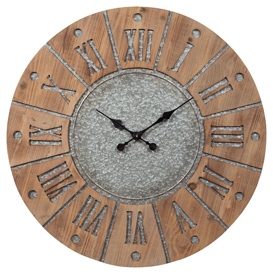 Payson Antique Gray Natural Wall Clock - Image 2