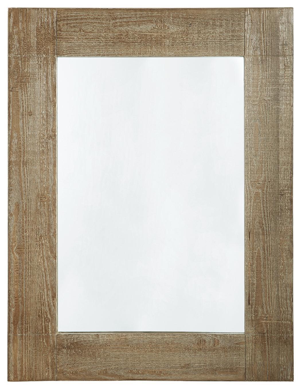 Waltleigh Distressed Brown Accent Mirror - Image 2