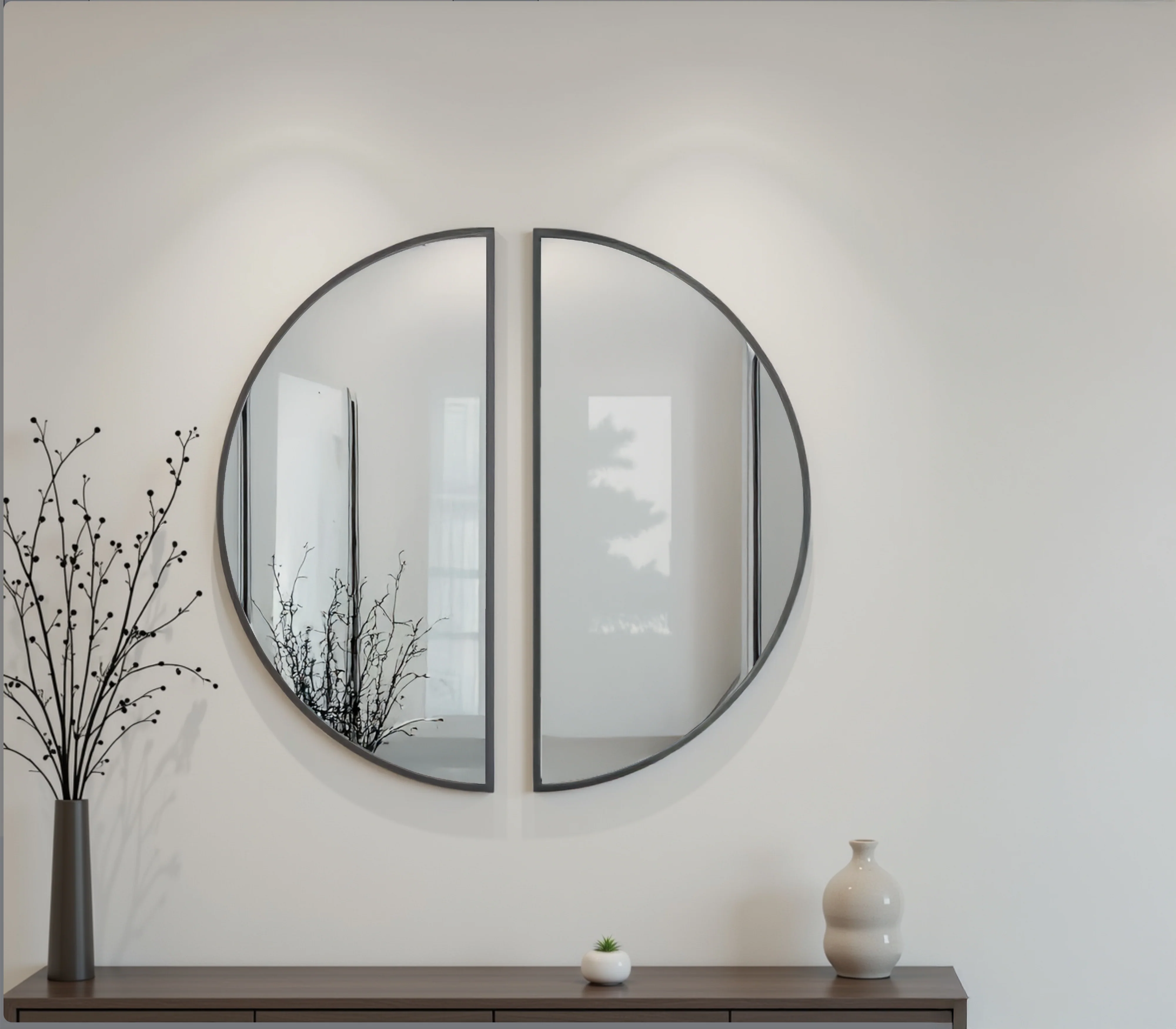 Denlow Black 2-Piece Wall Mirror - Image 2