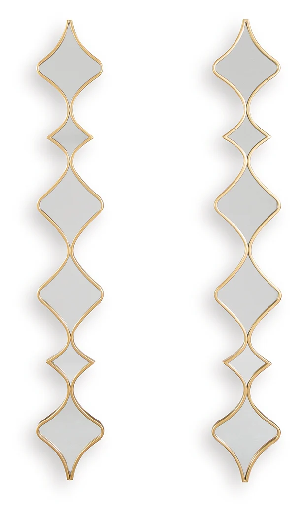 Harriswood Gold Finish Accent Mirror Set (Set of 2) - Image 2
