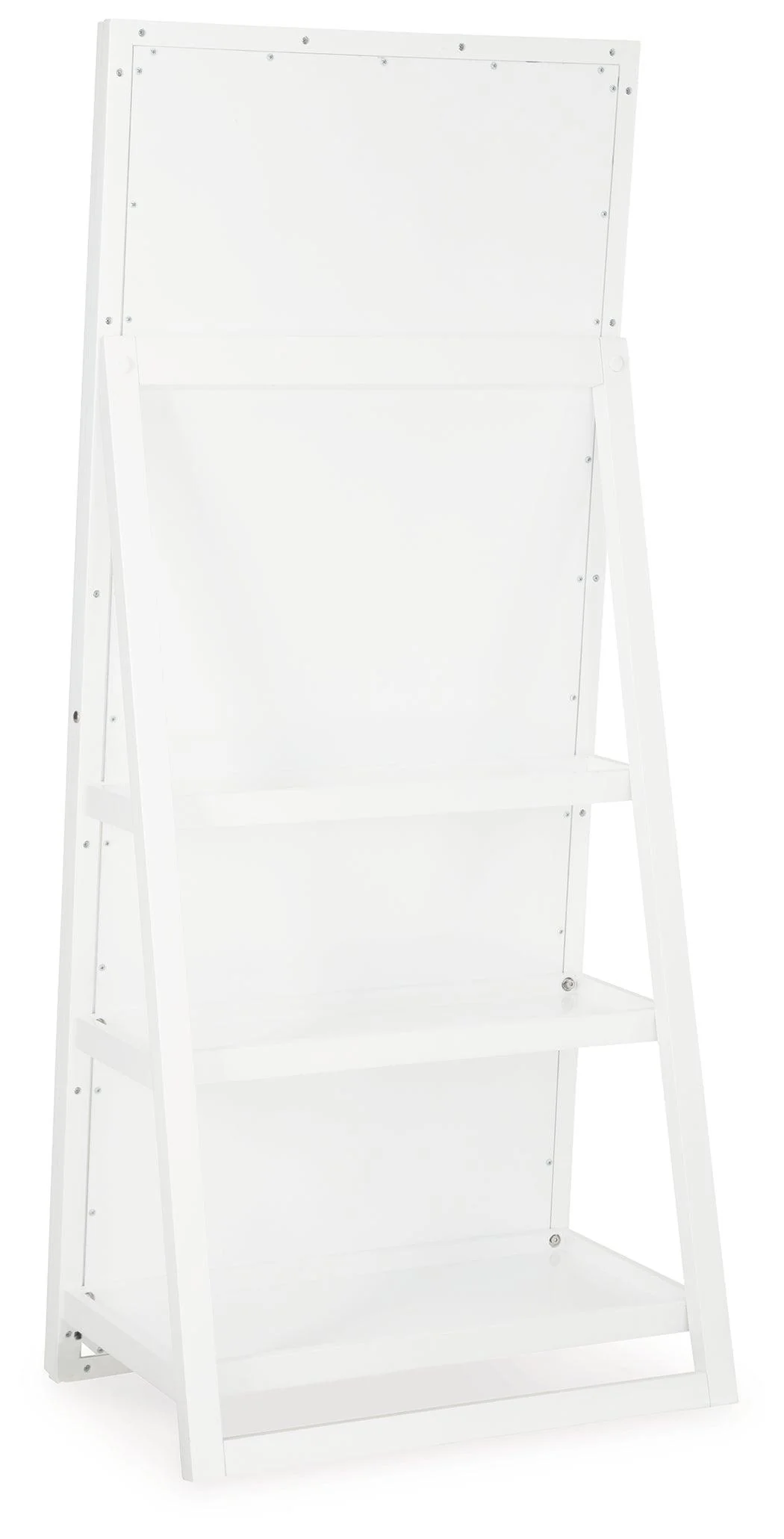 Evesen White Floor Standing Mirror/Storage - Image 3
