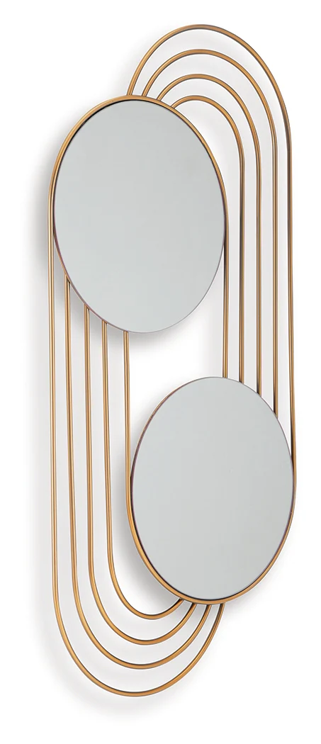 Warrenley Gold Finish Accent Mirror - Image 3
