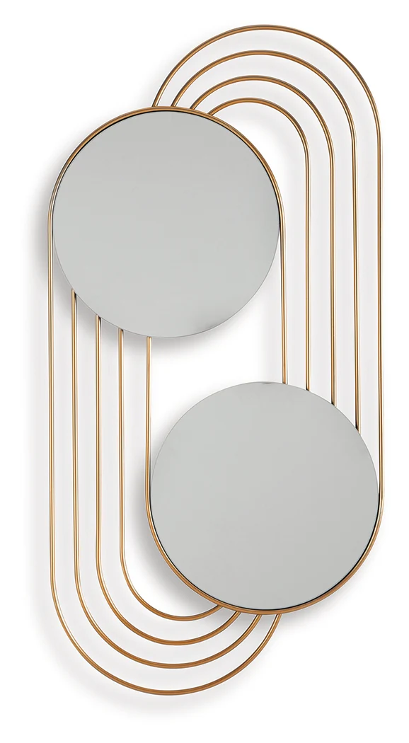 Warrenley Gold Finish Accent Mirror - Image 2