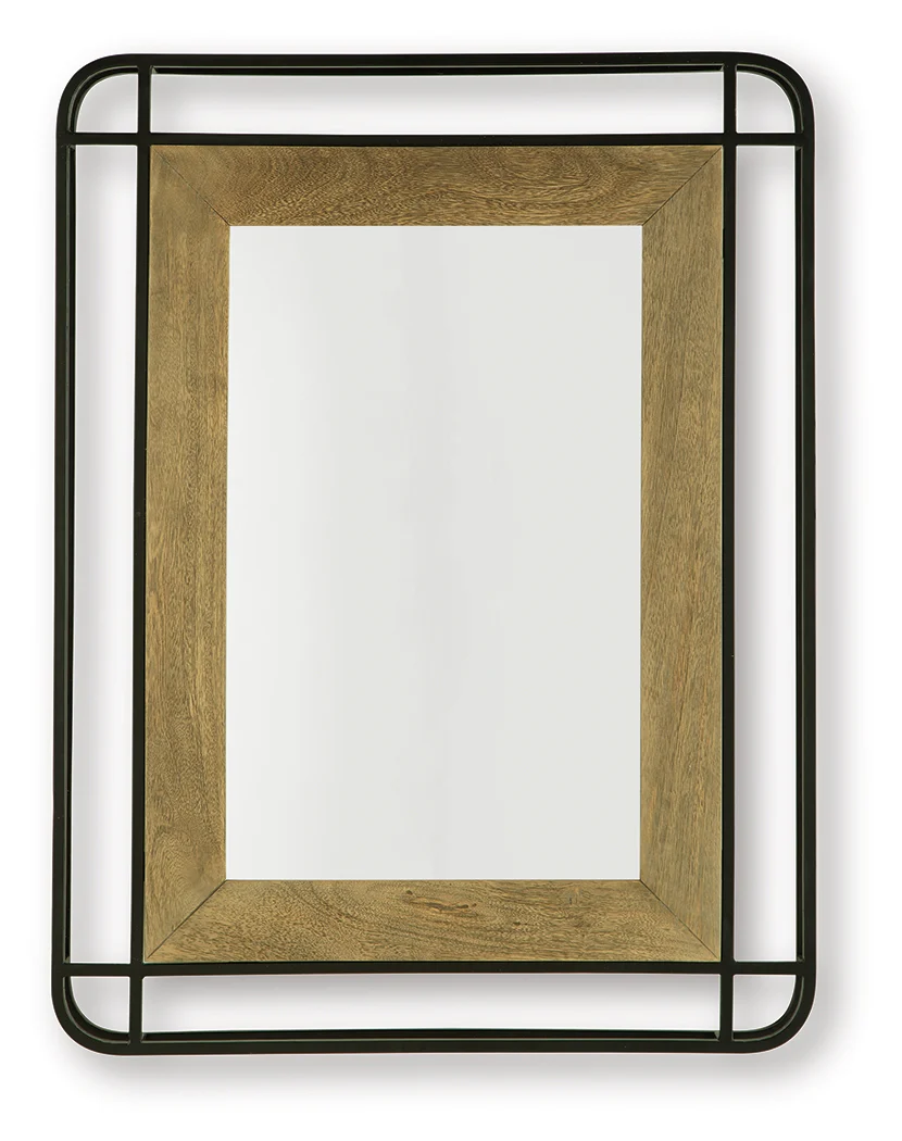 Beelman Black/Brown Accent Mirror - Image 2
