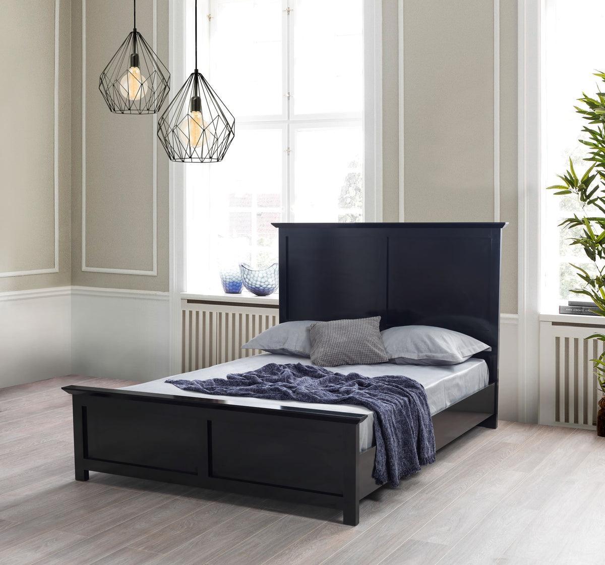 Natalie Black 4-Piece Panel Queen Bedroom Set - Image 3