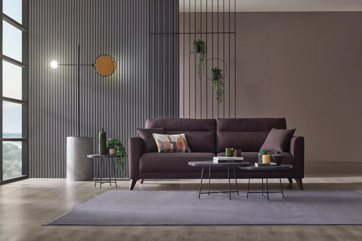 Alto Brown 3-Seater Sofa Bed With Storage