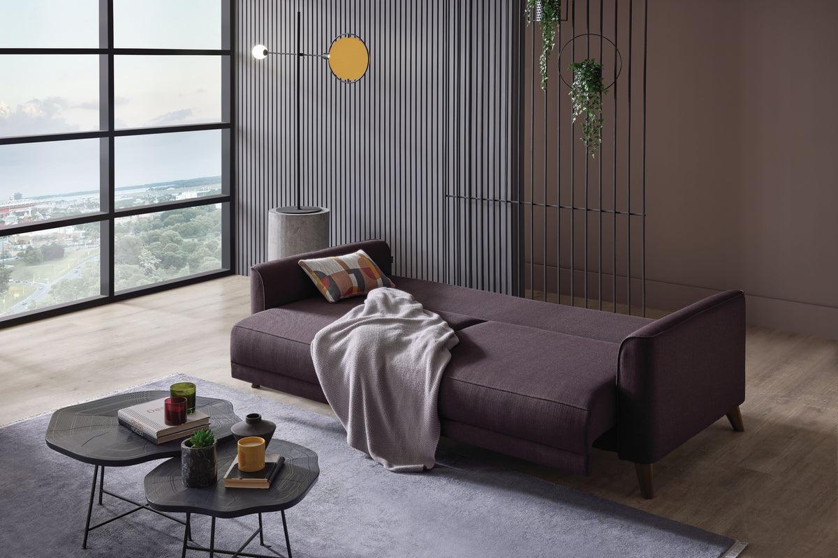 Alto Brown 3-Seater Sofa Bed With Storage - Image 2