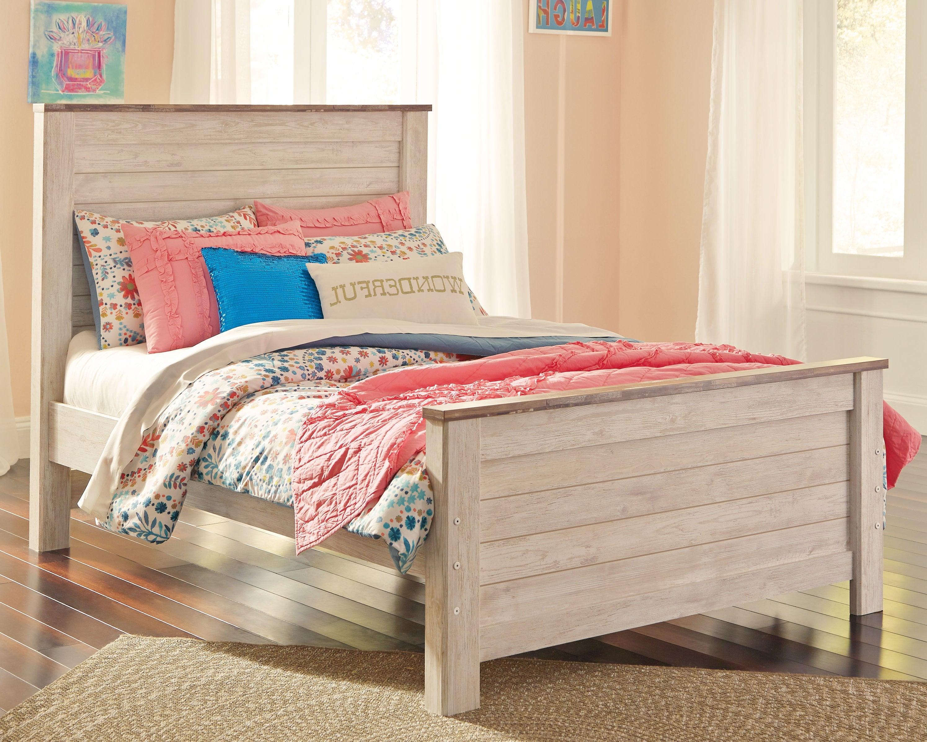 Willowton Whitewash Full Panel Bed - Image 3