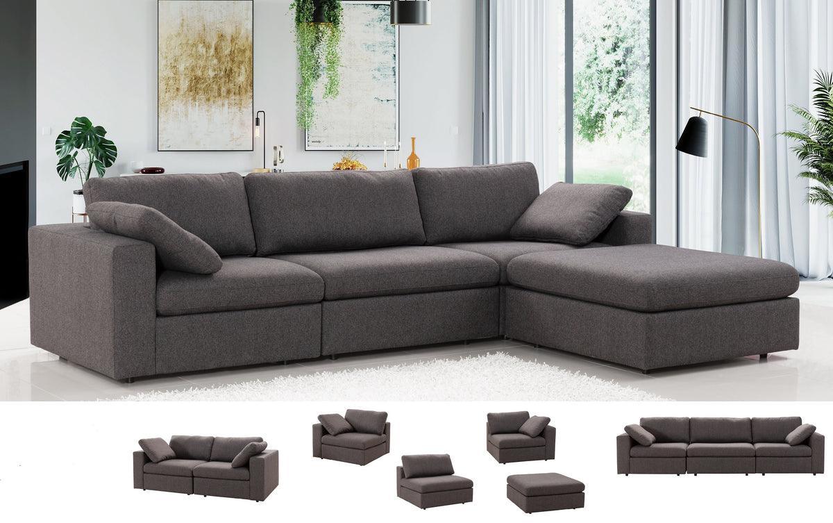 Penelope Smoke Ottoman - Image 2