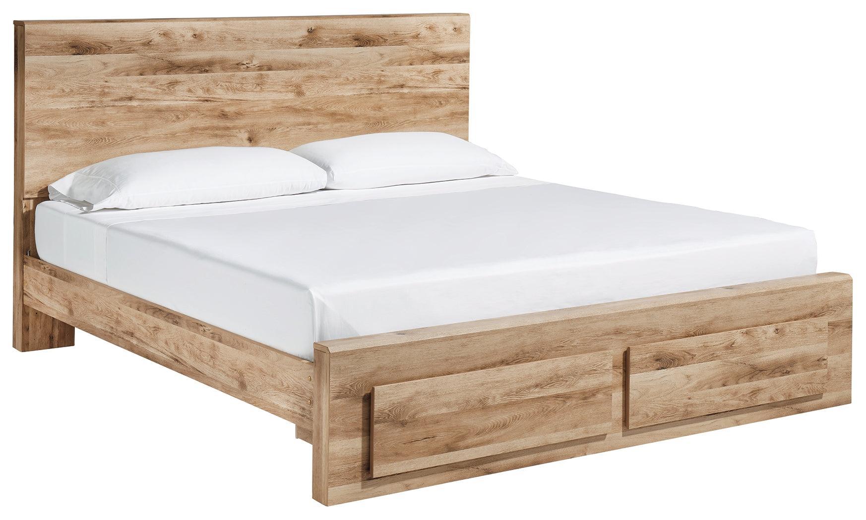 Hyanna Tan King Panel Storage Bed - Image 2