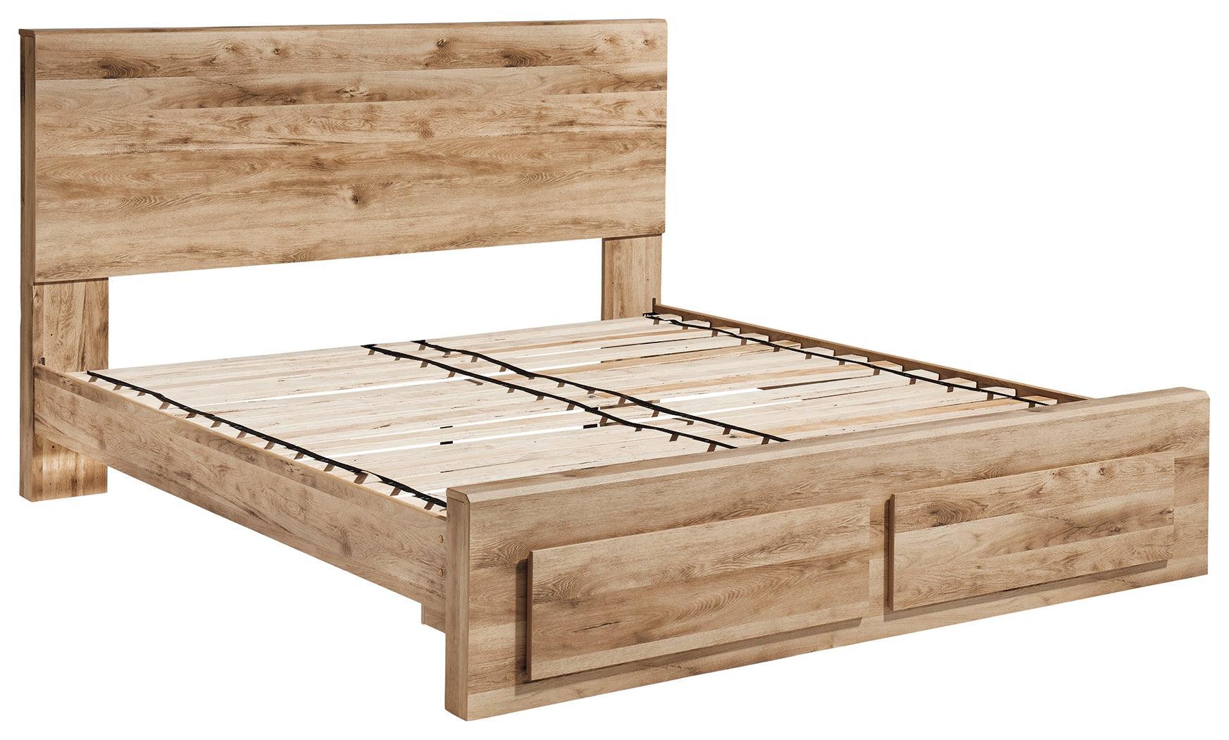 Hyanna Tan King Panel Storage Bed - Image 3