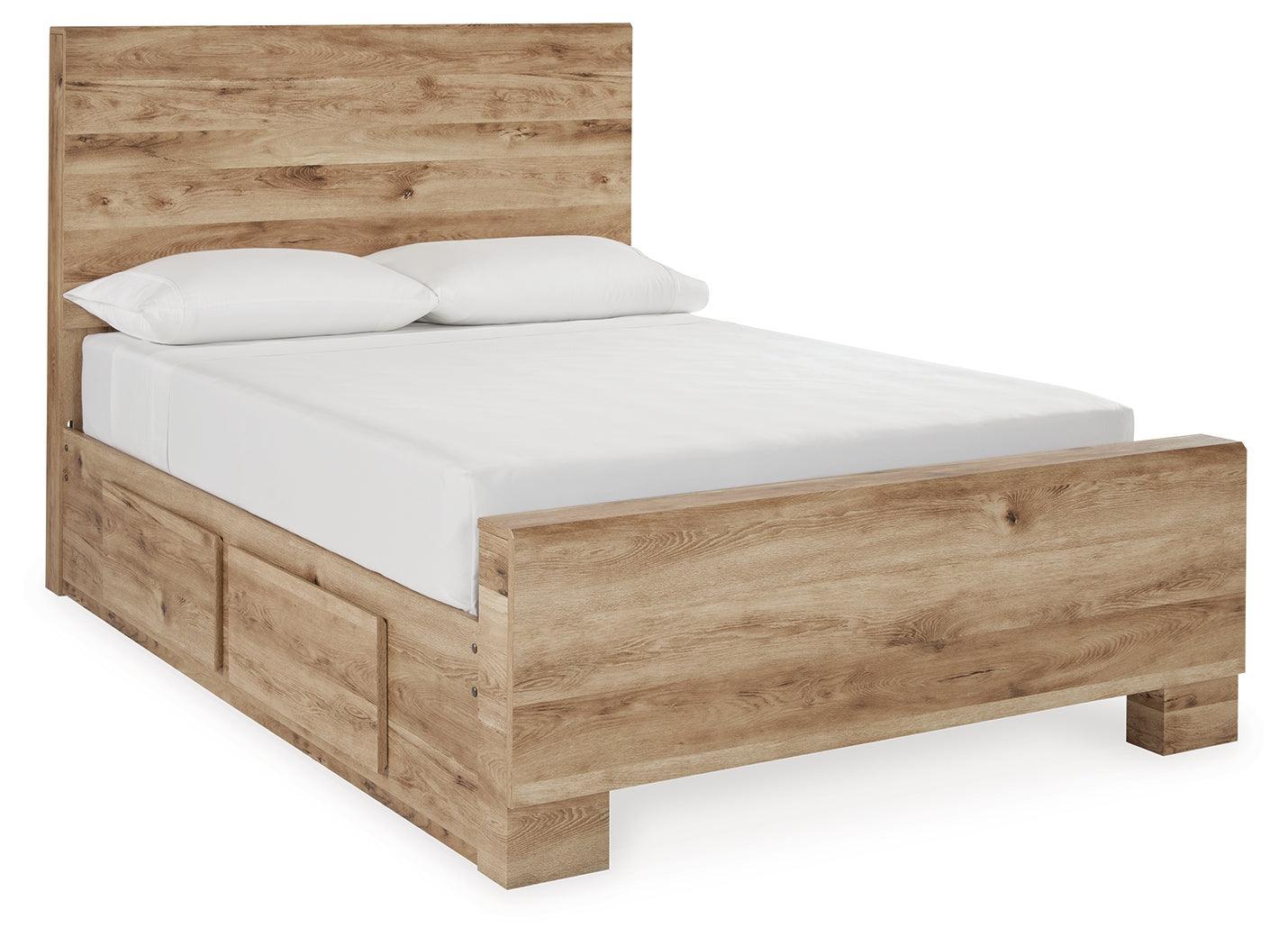 Hyanna Tan Brown Full Panel Bed With 2 Side Storage - Image 2