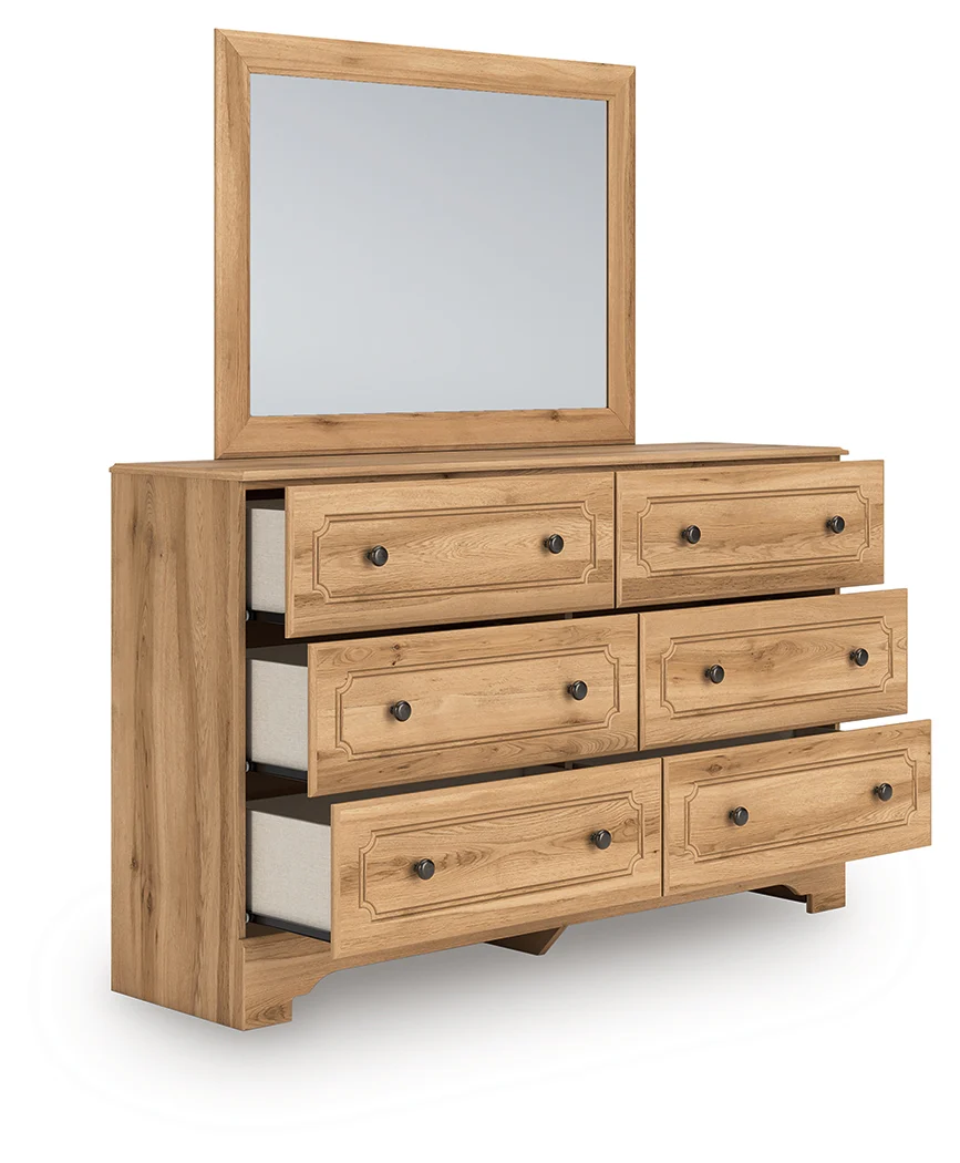 Aleaport Warm Brown Dresser and Mirror - Image 3