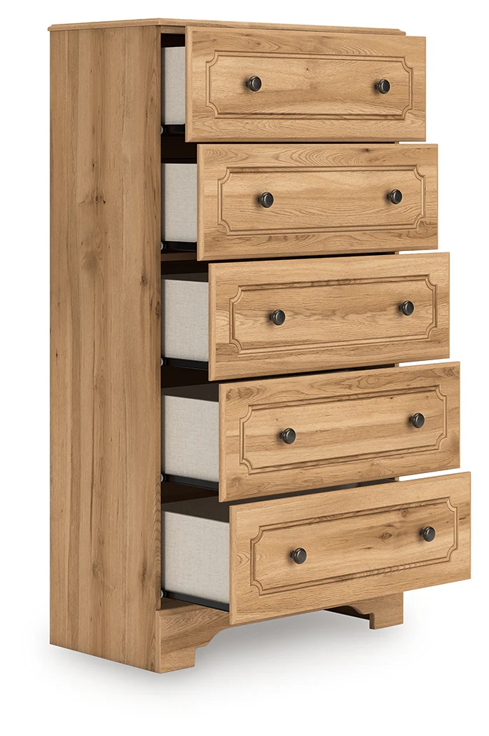 Aleaport Warm Brown Chest of Drawers - Image 3