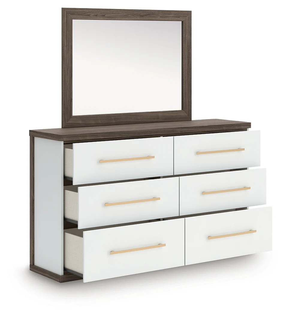 Kendanport Brown Dresser and Mirror - Image 3