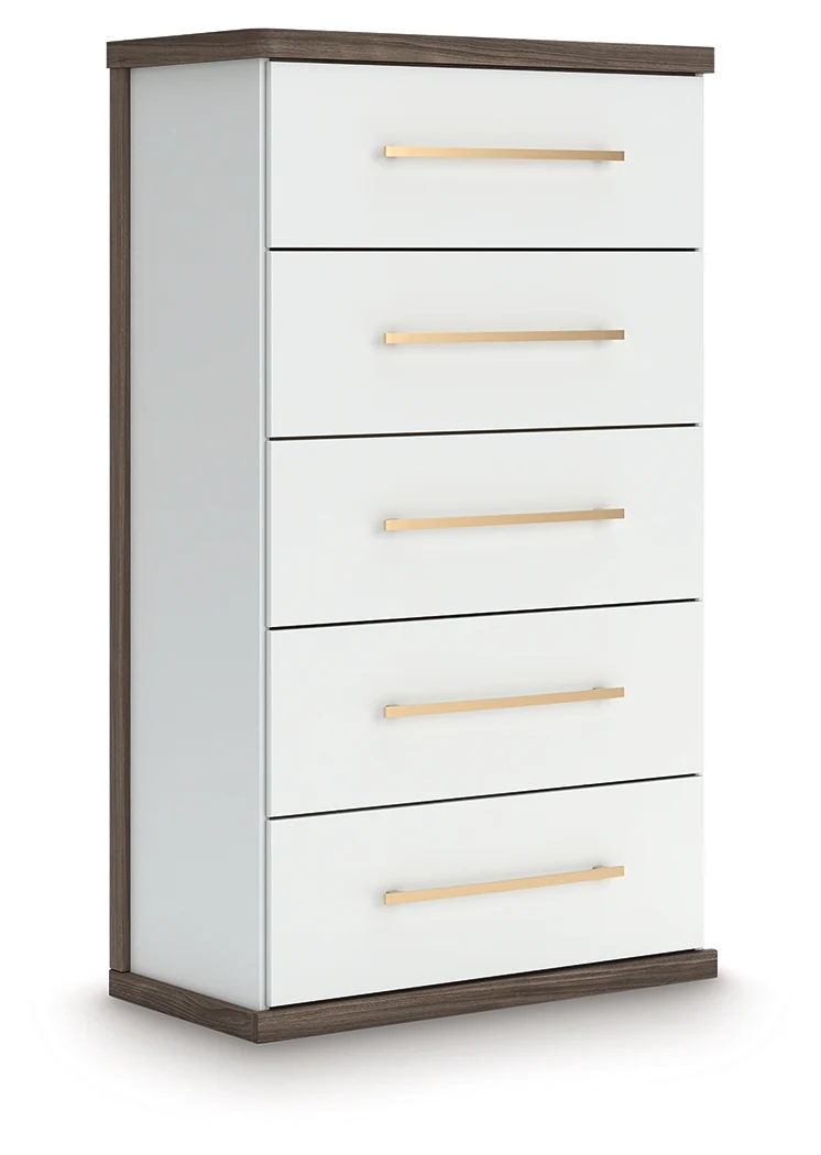 Kendanport Brown/White Chest of Drawers - Image 2