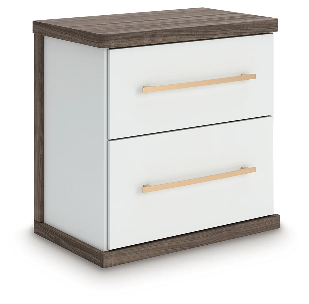 Kendanport Brown/White Nightstand - Image 2