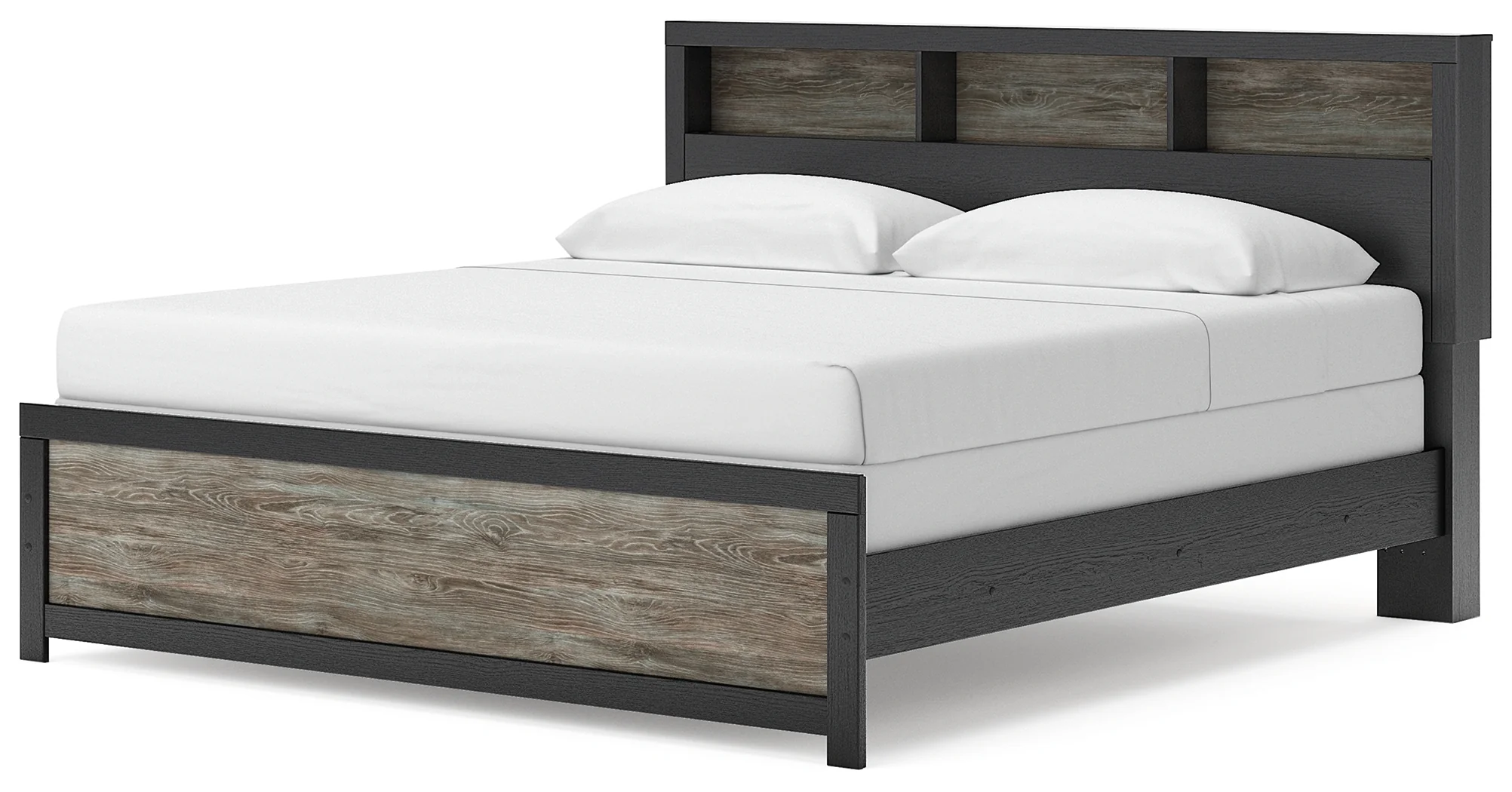 Broachmyn Black/Gray King Bookcase Panel Bed - Image 3
