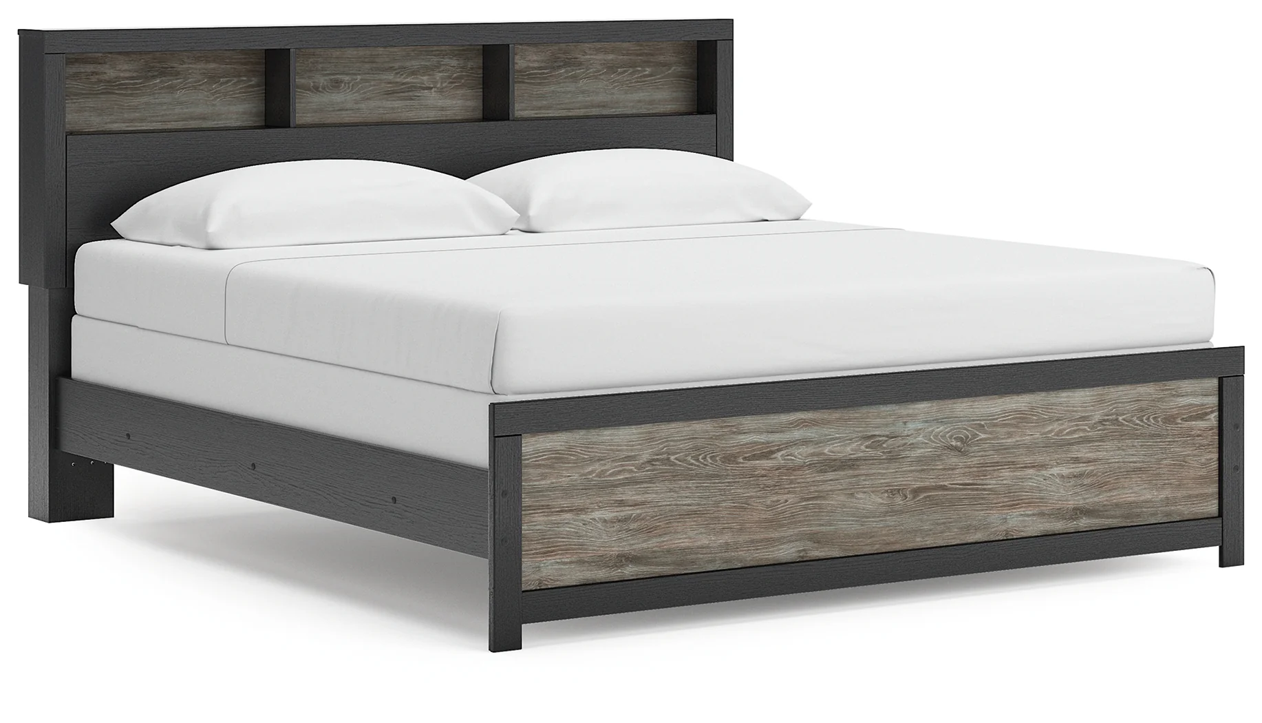 Broachmyn Black/Gray King Bookcase Panel Bed - Image 2
