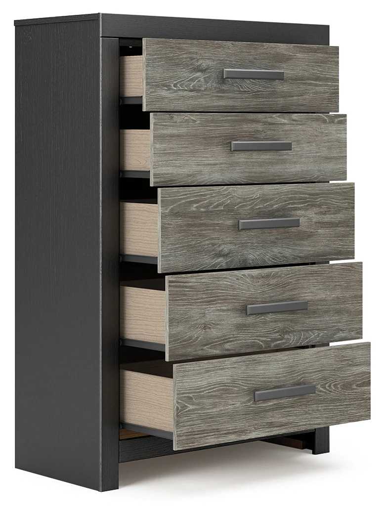 Broachmyn Black/Gray Chest of Drawers - Image 3