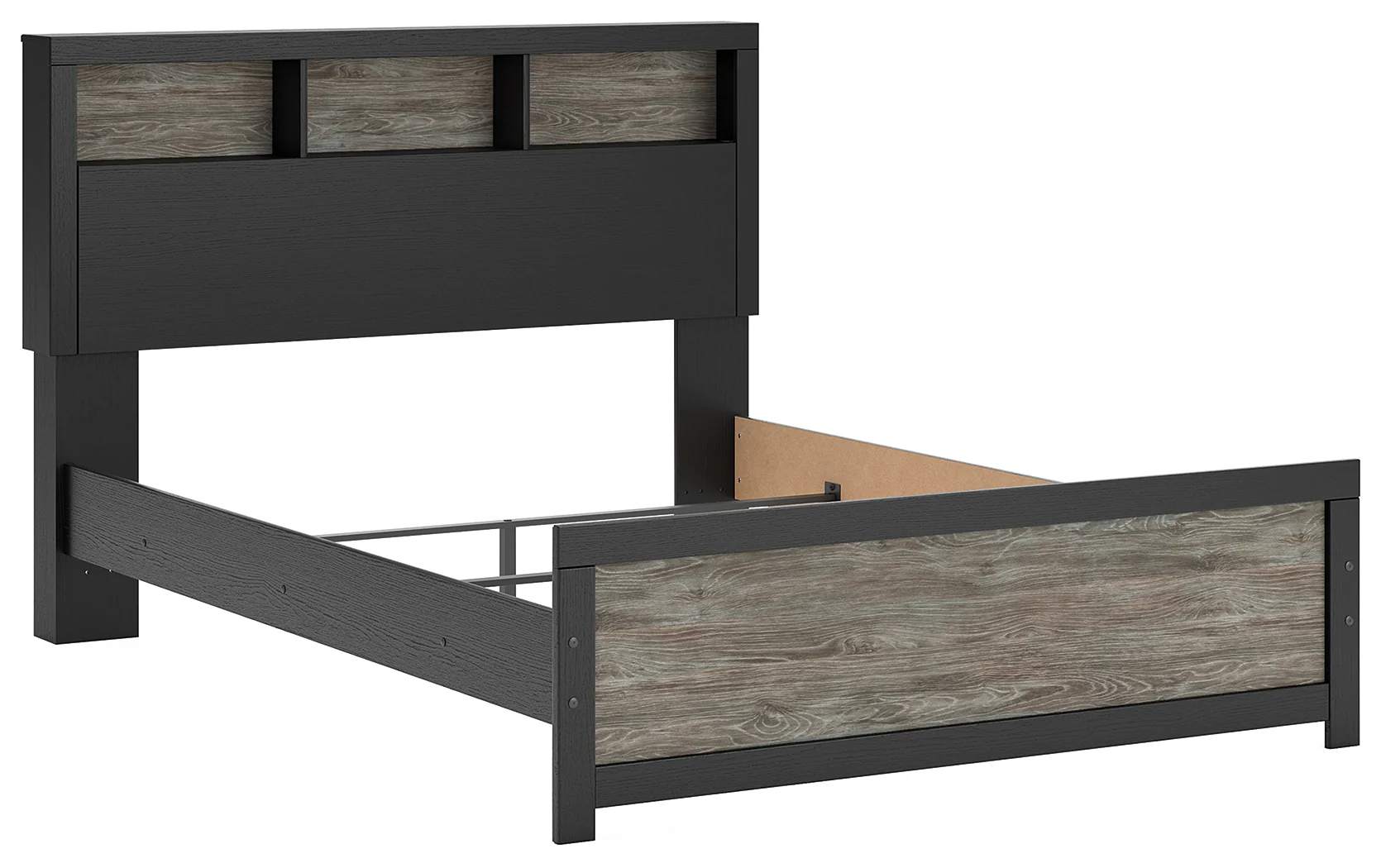 Broachmyn Black/Gray Queen Bookcase Bed - Image 1